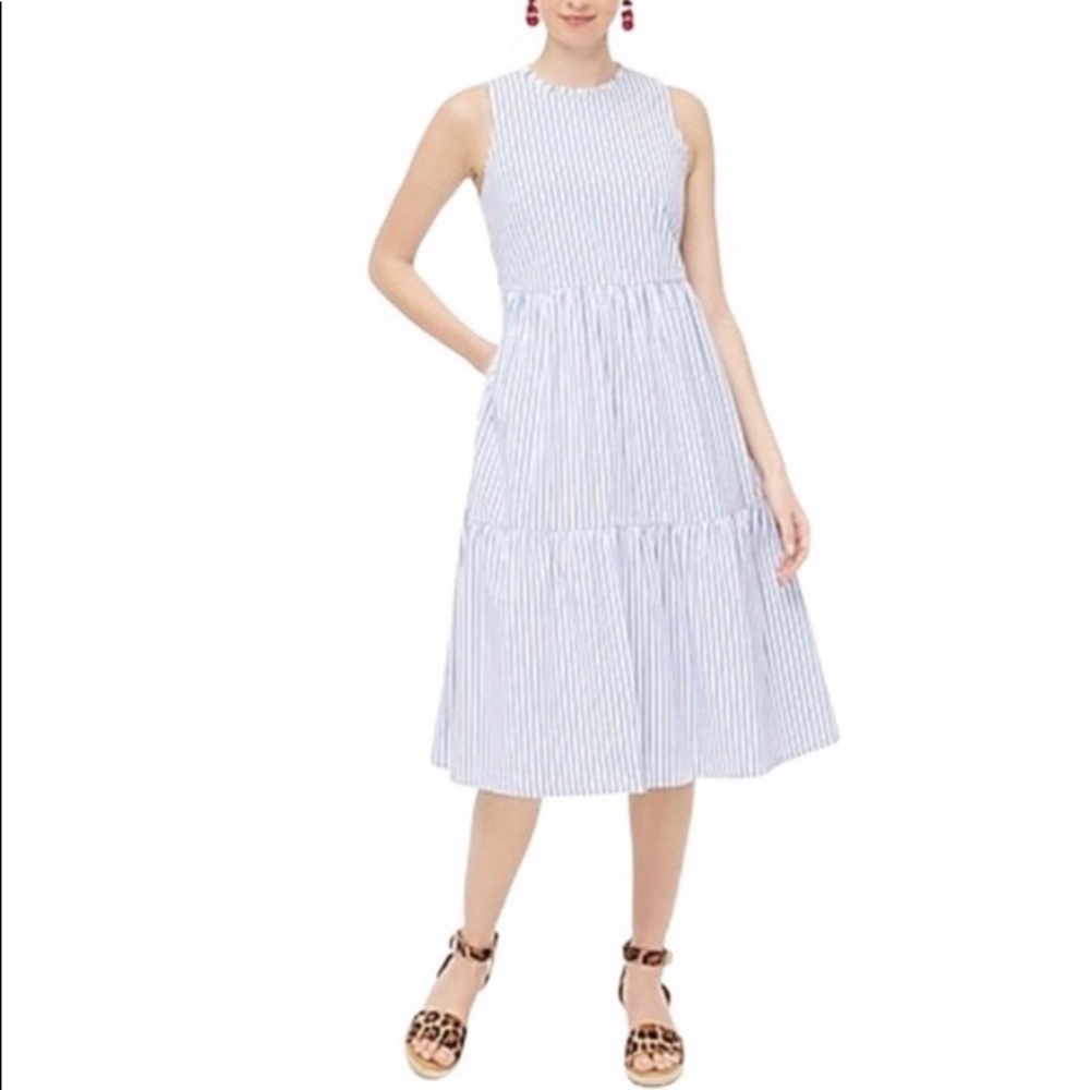 NWT J.Crew tiered midi dress